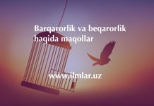 Barqarorlik va beqarorlik haqida maqollar Barqarorlik va beqarorlik haqida maqollar