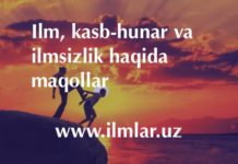 Ilm, kasb-hunar va ilmsizlik haqida maqollar to’plami Ilm-kasb-hunar-va-ilmsizlik-haqida-maqollar