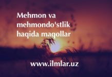 Mehmon va mehmondo’stlik haqida maqollar to’plami Mehmon-va-mehmondostlik-haqida-maqollar