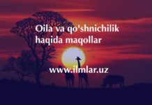 Oila va qo’shnichilik haqida maqollar Oila-va-qoshnichilik-haqida-maqollar