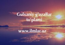 Gulxaniy g’azallari to’plami Gulxaniy g'azallar to'plami